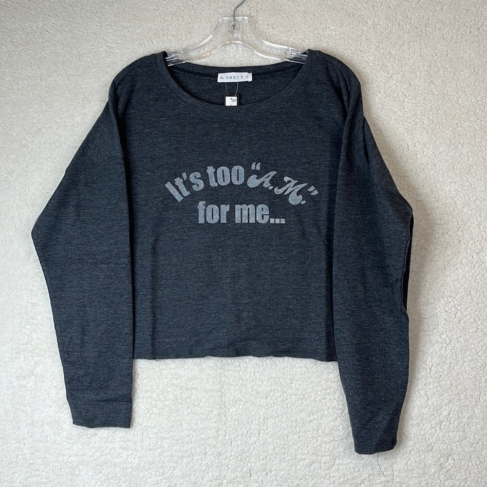 NWT Soncy Womens Long Sleeve Crew Neck Top SIZE 1X PLUS SIZE